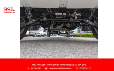 Xe tải SRM T50 thùng lửng sở hữu khung gầm thép hợp kim cường độ cao với thiết kế 2 lớp dầm dày 2,5 mm