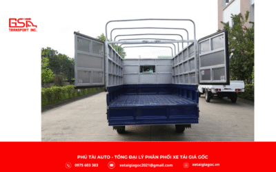 Xe tải SRM T30 thùng mui bạt sở hữu kích thước tổng thể 5.000 x 1.830 x 2.510 mm và lòng thùng rộng rãi 2.900 x 1.650 x 1.200–1.600 mm