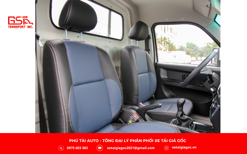 Nội thất xe tải SRM T50 thùng lửng được thiết kế hiện đại và tiện nghi