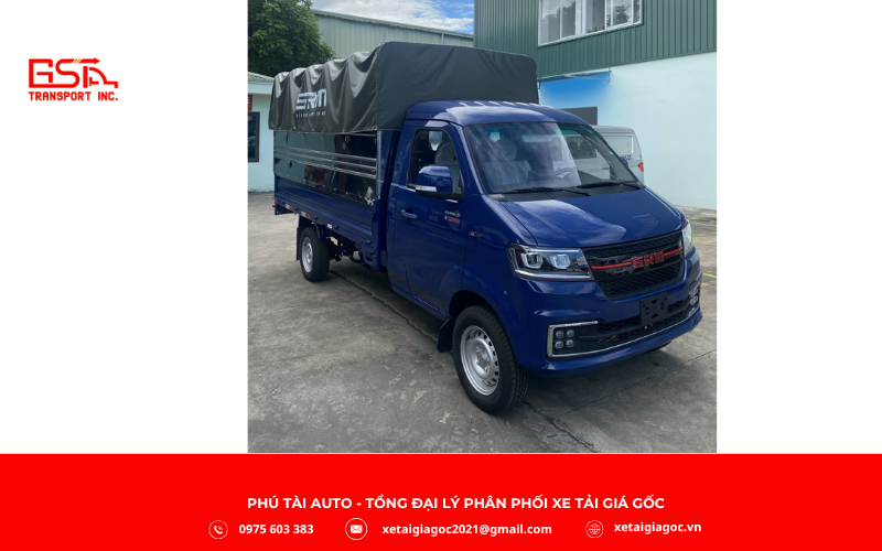 Xe tải SRM T50 thùng mui bạt inox thuộc phân khúc 1,25 tấn