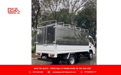 Ngoại thất của xe tải Veam S80 thùng bạt được thiết kế cân đối, hiện đại và chắc chắn