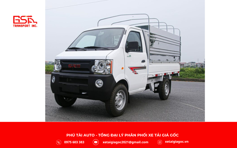 Xe tải SRM K990 thùng khung mui phù hợp chở hàng cồng kềnh hoặc cần che chắn nhẹ