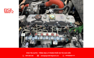 Xe tải Đô Thành IZ71SL Plus thùng mui bạt được trang bị động cơ Diesel JX493ZLQ5C tiêu chuẩn Euro 5