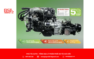 Động cơ xe tải Đô Thành IZ45S thùng lửng trang bị máy JX493ZLQ5 công nghệ Isuzu Nhật Bản