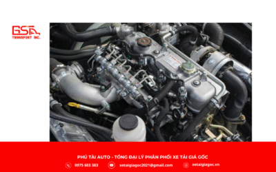 Xe tải Đô Thành IZ50M thùng kín được trang bị động cơ Isuzu JX493ZLQ5 đạt chuẩn Euro 5, dung tích 2.771 cc