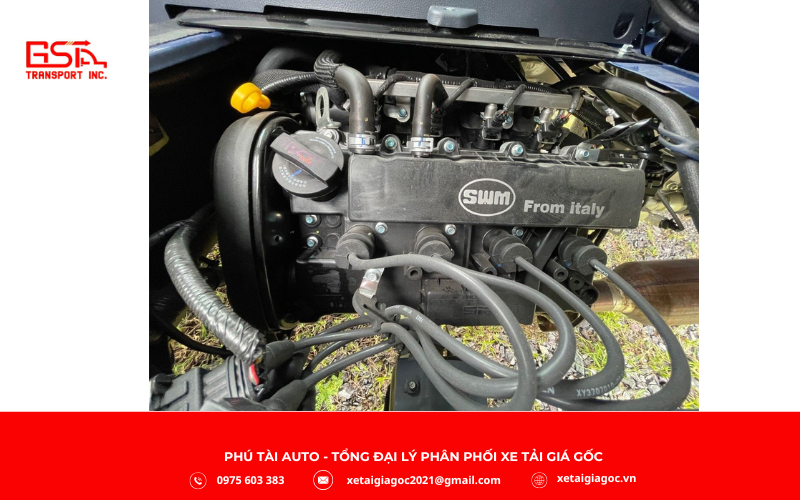 Xe tải SRM T30 thùng dài 2.9m trang bị động cơ xăng SWCG14