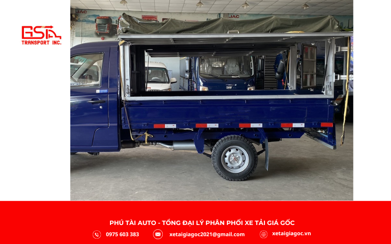 Xe tải SRM T20a 930 kg có khả năng chở hàng ổn định, phù hợp vận chuyển hàng nhẹ và vừa trong đô thị