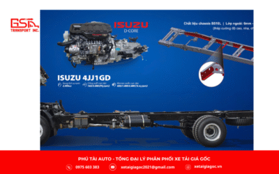 Khung gầm xe tải Đô Thành IZ60SL Plus thùng mui bạt được làm từ thép cường độ cao