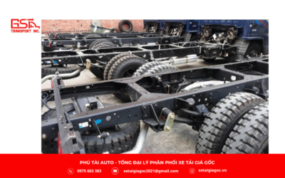 Khung gầm xe tải Đô Thành IZ45S thùng mui bạt được chế tạo từ thép chịu lực nguyên khối