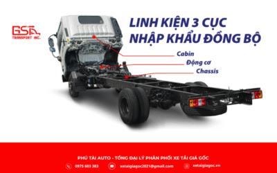 Khung gầm xe tải Đô Thành IZ50S thùng kín được chế tạo từ thép chịu lực dập nguyên khối