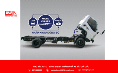 Khung gầm xe tải Đô Thành IZ62M thùng mui bạt được chế tạo từ thép hợp kim chịu lực dập nguyên khối