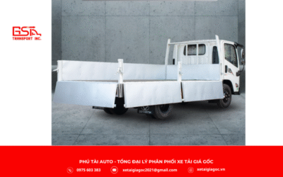 Thùng được thiết kế rộng rãi, dễ bốc dỡ hàng, phù hợp vận chuyển hàng hóa cồng kềnh, dài hoặc cần thao tác nhanh