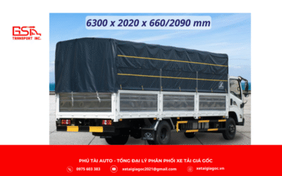 Thiết kế thùng mui bạt linh hoạt, dễ tháo mở, phù hợp vận chuyển các loại hàng hóa cồng kềnh