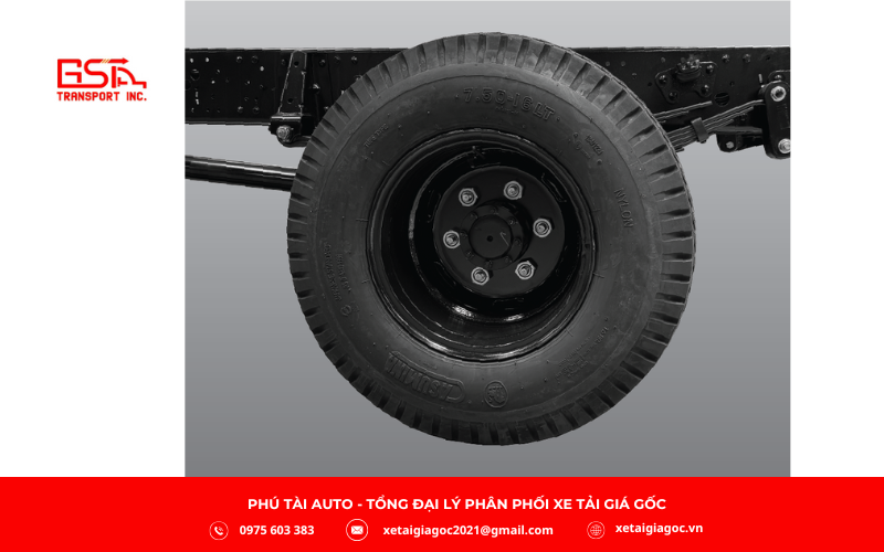 Xe sử dụng lốp đồng bộ 7.50-16