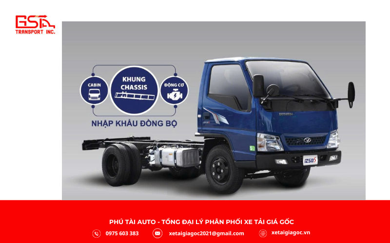 Ngoại thất xe tải Đô Thành IZ45S được thiết kế theo phong cách hiện đại, gọn gàng nhưng vẫn toát lên vẻ mạnh mẽ và năng động