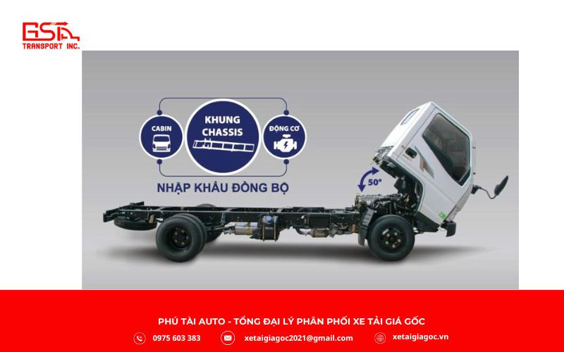 Ngoại thất Đô Thành IZ62M mang phong cách hiện đại, mạnh mẽ kiểu Hàn Quốc, tạo ấn tượng chuyên nghiệp và chắc chắn.