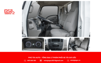 Nội thất xe tải Đô Thành IZ50S thùng kín được thiết kế hiện đại và tiện nghi