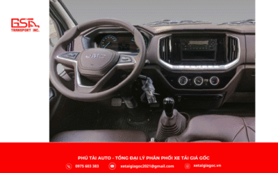 Nội thất xe tải Đô Thành IZ62M thùng lửng được thiết kế rộng rãi và tiện nghi, mang lại sự thoải mái cho cả tài xế lẫn hành khách.