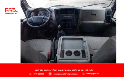 Nội thất xe tải Đô Thành IZ50M Plus thùng mui bạt được tối ưu cho sự tiện nghi và thoải mái