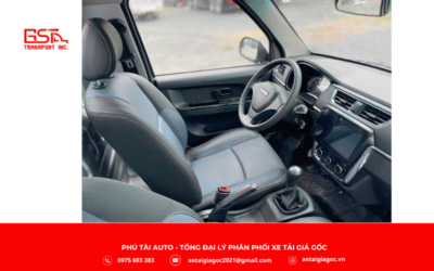 Nội thất xe tải SRM S1 thùng dài 3m bánh đôi nổi bật với thiết kế hiện đại, tiện nghi và thoải mái cho người lái