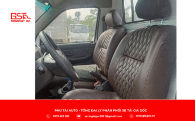 Nội thất của xe tải SRM T20a thùng lửng hiện đại và tiện nghi, hướng đến sự thoải mái cho người lái.