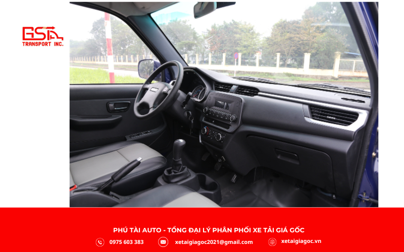 Nội thất xe tải SRM T20a thùng mui bạt hiện đại, tiện nghi và thoải mái