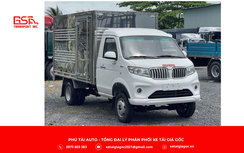 Xe tải SRM S1 thùng kín chuyên dùng cho các loại hàng hóa cần bảo vệ khỏi mưa nắng và bụi bẩn