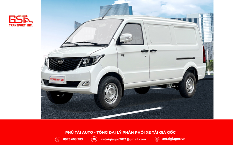 Xe tải Van V2 có thiết kế hiện đại, mạnh mẽ theo phong cách thể thao
