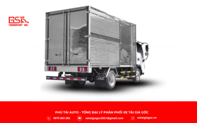 Xe tải JAC H200 E5 thùng kín có thiết kế nhỏ gọn, hiện đại