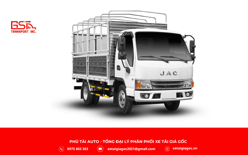 Xe tải JAC H250 E5 thùng bạt có thiết kế nhỏ gọn, khí động học, cabin rộng với tầm nhìn tốt