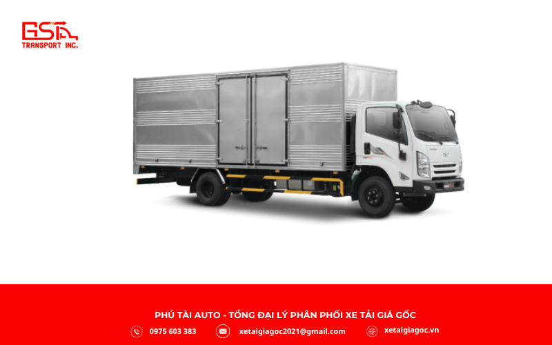 Xe tải Đô Thành IZ60SL Plus thùng kín có thiết kế hiện đại, kích thước tổng thể 8.200 x 2.155 x 3.145 mm với thùng hàng dài 6.3 m, giúp bảo vệ hàng hóa tối ưu