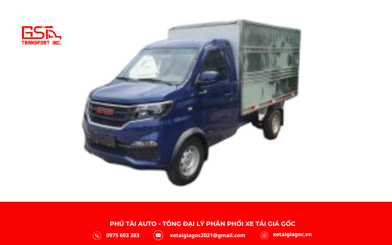 Xe tải SRM 930 Kg thùng kín có tải trọng 930 kg, phù hợp vận chuyển hàng hóa cần bảo vệ khỏi thời tiết và bụi bẩn.