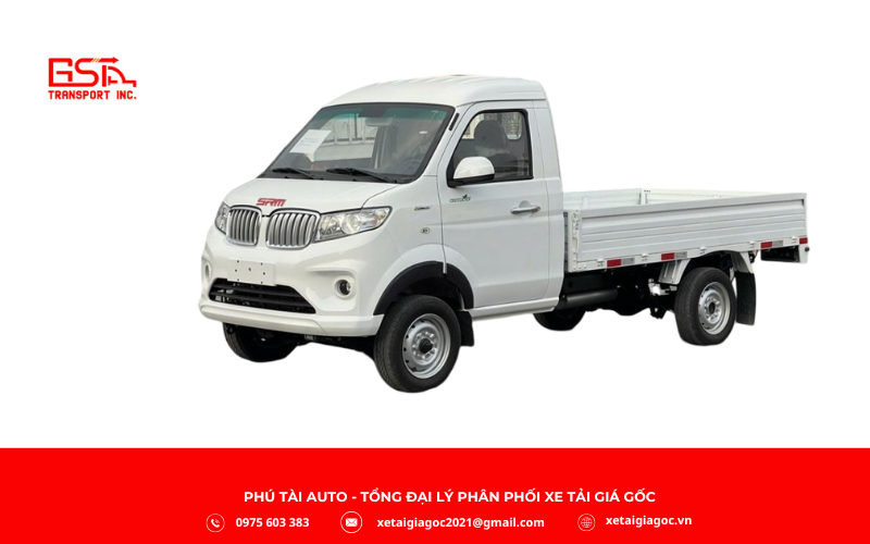 Xe tải SRM 930 Kg thùng lửng có tải trọng 930 kg, phù hợp vận chuyển hàng nhẹ trong đô thị và khu vực đường nhỏ