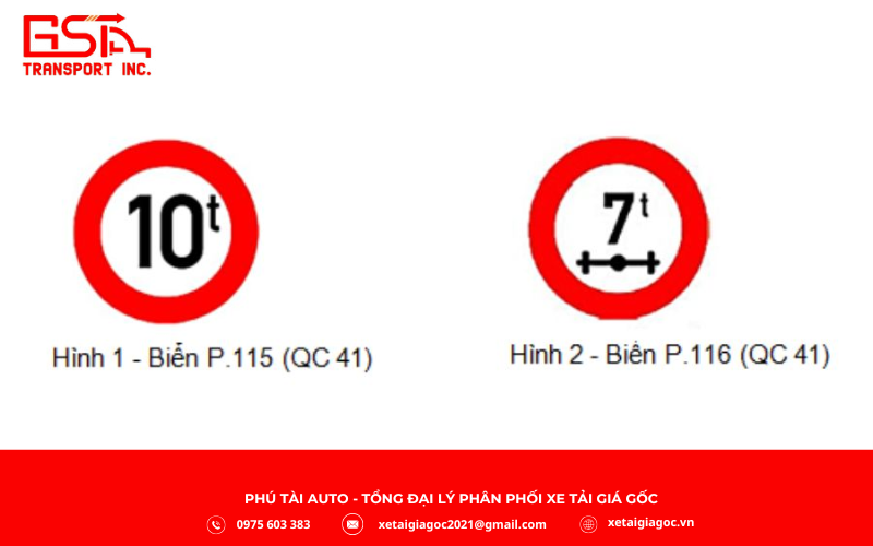 P.115 và P.116 – Hạn chế trọng tải