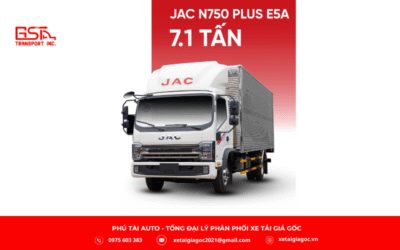 Xe tải JAC N750 PLUS E5A thùng kín là mẫu xe tải nhẹ 7 tấn thế hệ mới