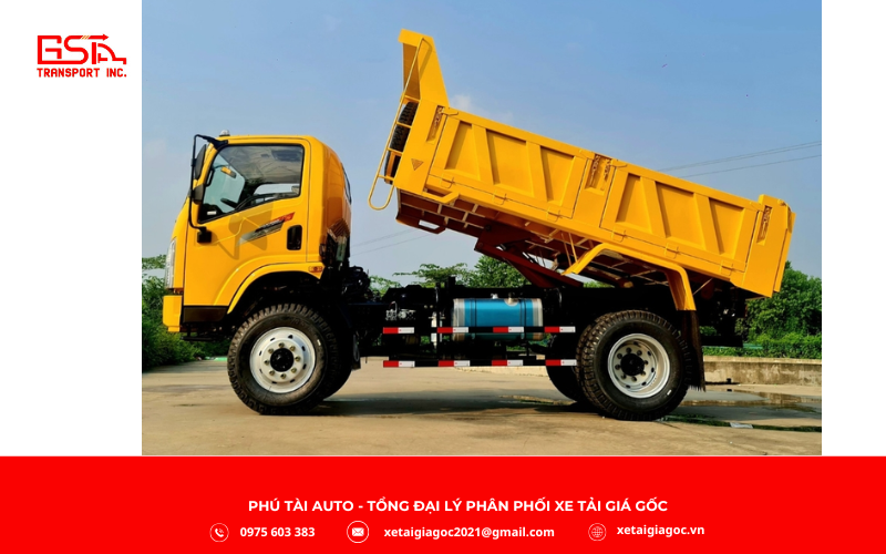 Hệ thống an toàn Xe tải ben Chiến Thắng 6T8 gồm phanh khí nén 2 dòng, phanh phụ khí xả động cơ và trợ lực thủy lực