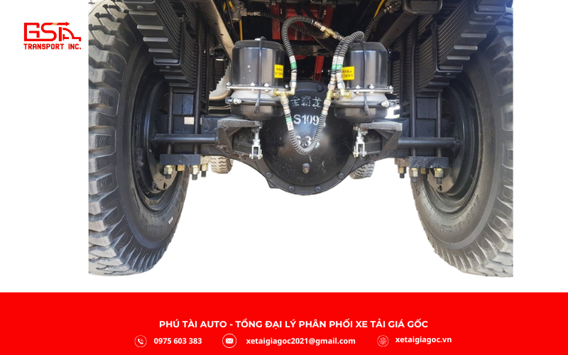 Khung gầm Xe tải ben Chiến Thắng 6T8 làm từ thép chuyên dụng chắc khỏe