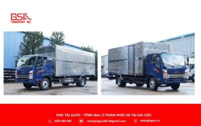 Thùng kín xe tải JAC N650 E5 bảo vệ hàng hóa an toàn.