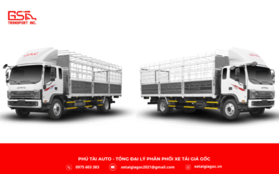 Xe tải JAC N800 PLUS E5 thùng bạt sở hữu thùng hàng lớn