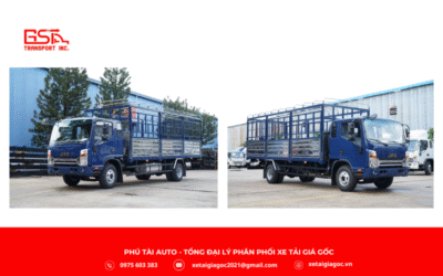 Thùng xe tải JAC N650 E5 thùng bạt với tổng thể thùng lớn, phù hợp vận chuyển hàng hóa cồng kềnh và đa dạng.