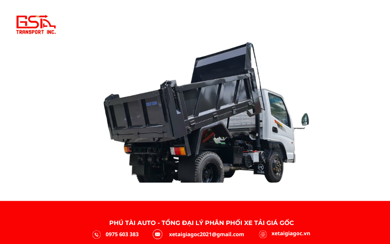 Thùng hàng Xe tải ben Chiến Thắng 2T35 hàn chắc chắn, mở 3 bên, chịu tải 2.35 tấn