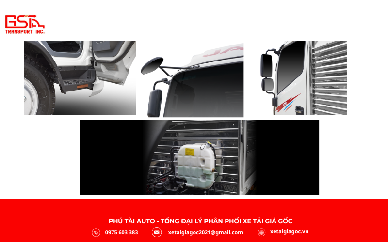 Ngoại thất xe tải JAC N350S PRO E5 thùng kín hiện đại, ấn tượng với cảm hứng "miệng cá mập"