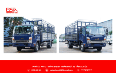 Xe tải JAC N350 PLUS E5A thùng bạt có cabin vuông vức, sơn tĩnh điện ED chống gỉ, kính 2 lớp chống nóng và cửa lấy gió trời giúp làm mát tự nhiên