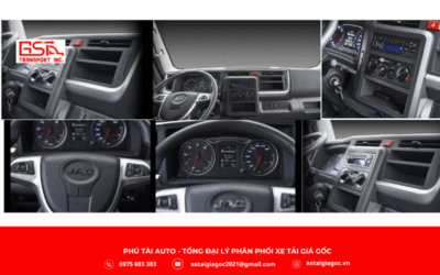 Nội thất cabin của Xe tải JAC N250S PRO E5 rộng rãi, thoải mái cho 3 chỗ ngồi, thích hợp vận chuyển đường dài