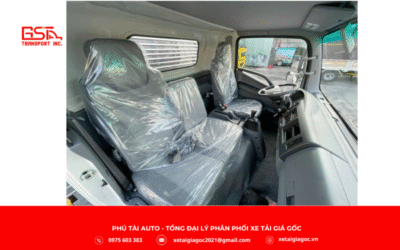 Nội thất cabin JAC N650 E5 thùng bạt rộng rãi cho 3 người, trang bị điều hòa hai chiều