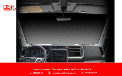 Xe tải JAC N800 PLUS E5 thùng bạt có cabin rộng rãi, hiện đại cho 3 người, cách âm tốt và trang bị đầy đủ tiện nghi hỗ trợ tài xế chạy đường dài