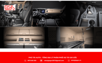 Nội thất JAC DAWOS 8.3 tấn tiện nghi, tập trung thoải mái cho lái xe đường dài.