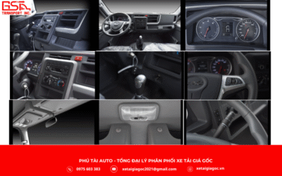 Xe tải JAC N360 E5 thùng trường lái nổi bật với cabin kép rộng rãi, bố trí 3 ghế cho lái