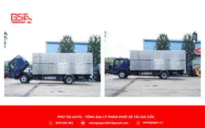 Xe tải JAC N650 E5 thùng kín thiết kế hiện đại với cabin vuông khí động học, thép cường lực