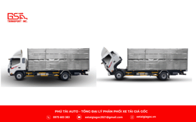 Xe tải JAC N800 PLUS E5 thùng kín thiết kế thực dụng, bền bỉ với cabin chữ A vuông vắn cao lớn